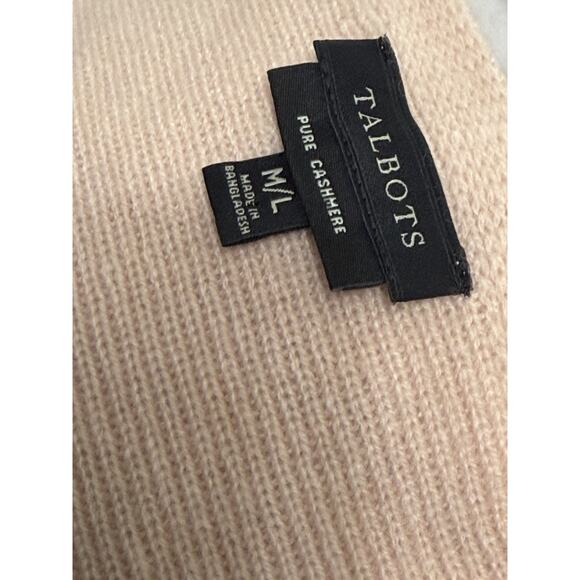 Talbots Size M / L Pure Cashmere Light Pink Blush Poncho Topper Sweater Top - Picture 3 of 3